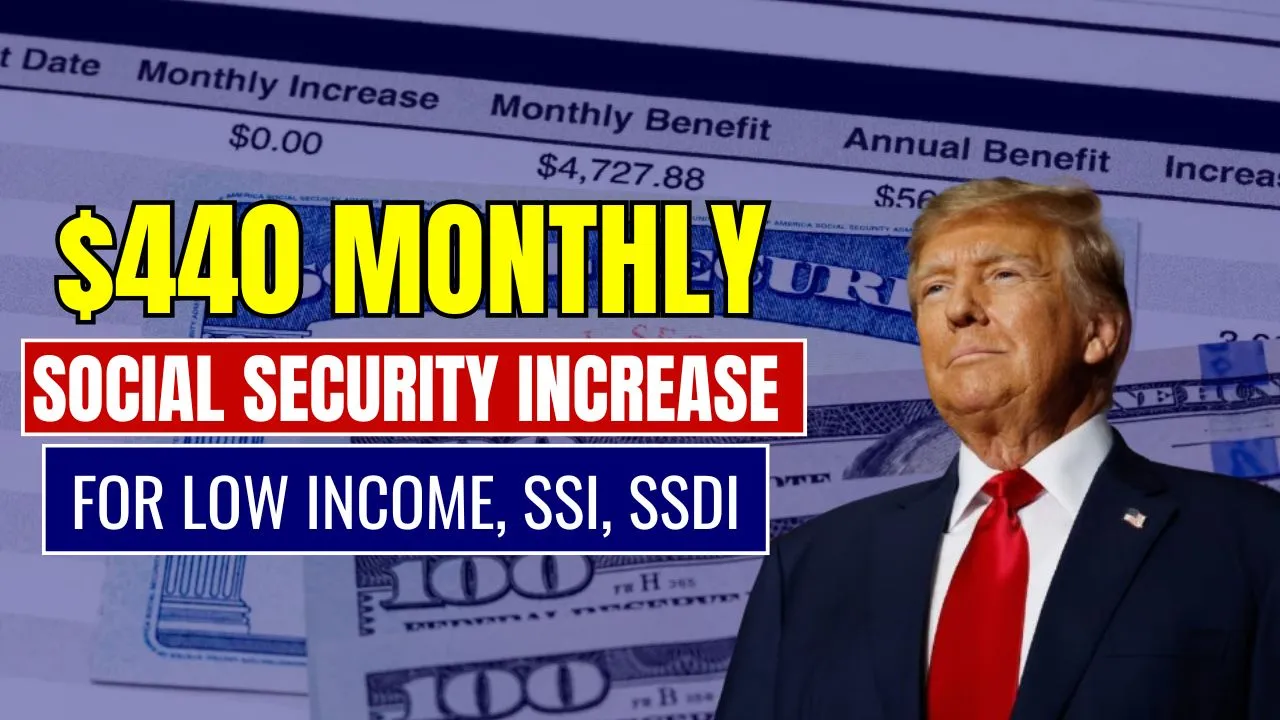 $440 Monthly Social Security Increase